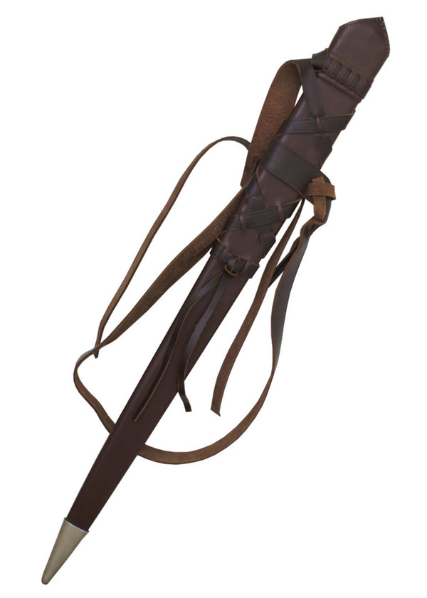 Schwertscheide aus Leder mit Ledergürtel, ca, 80.5 cm